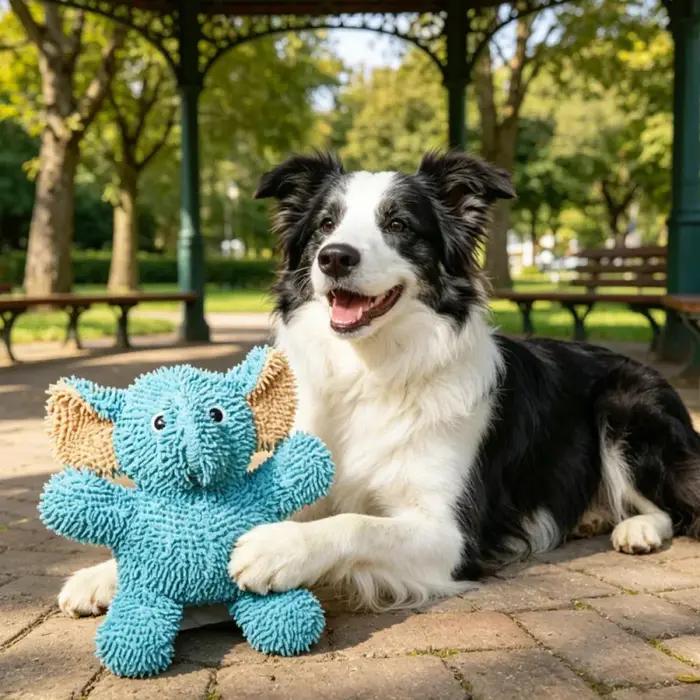 Jouet pour chien en peluche chenille en forme d'éléphant, résistant aux morsures, durable, avec son, pour petits chiens