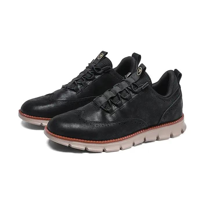 Grande taille 48 49 50 richelieu avec pointe d'aile Style britannique hommes Oxford chaussures en cuir de qualité supéri