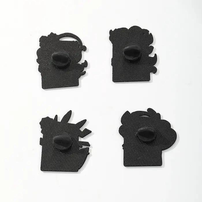 4 épingles en émail Charmander de dessin animé, broches en métal, badges de revers pour sacs à dos,