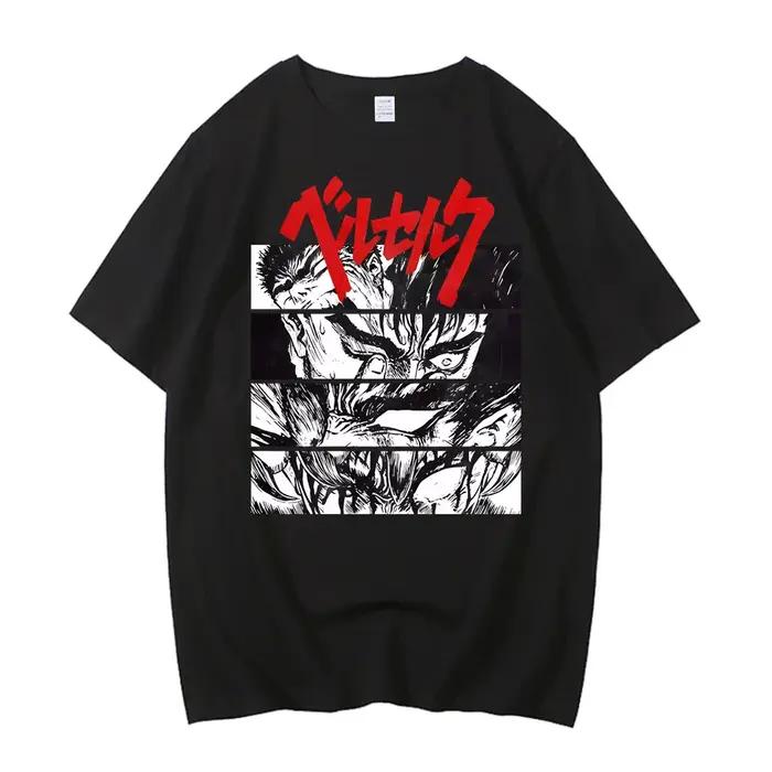 Berserk T-shirt bande Guts Berserker armure horreur Anime coton haute qualité à manches courtes T-shirt hommes