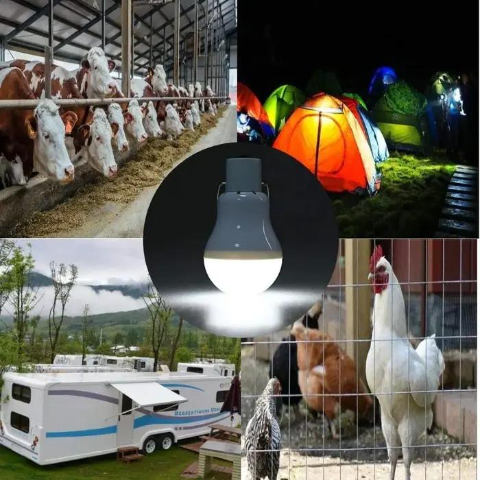 Lampe solaire LED Portable 7W, panneau lumineux à énergie solaire chargé, ampoule de secours aliment