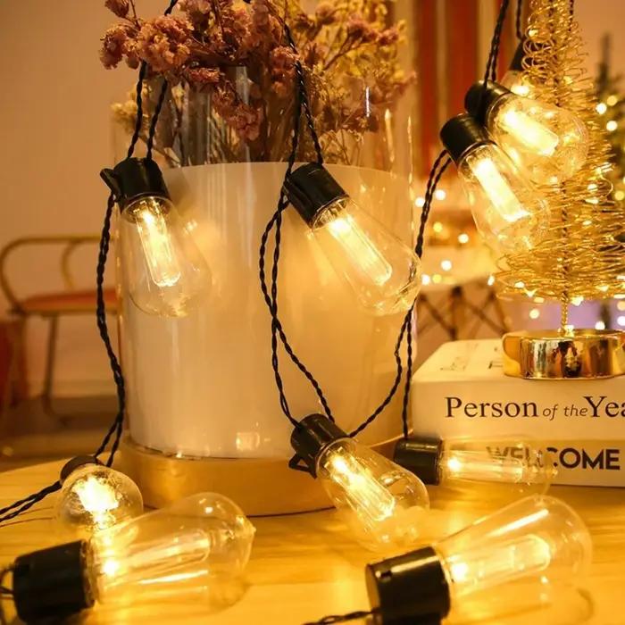 Guirlande lumineuse LED solaire d'extérieur étanche 5M 10 LED 8M 20 LED 8 modes d'éclairage pour pat