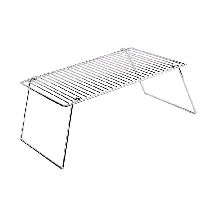Grill de camping polyvalent pour la chasse, gril de feu de camp pliant, cuisson T1, rôtissage de séc