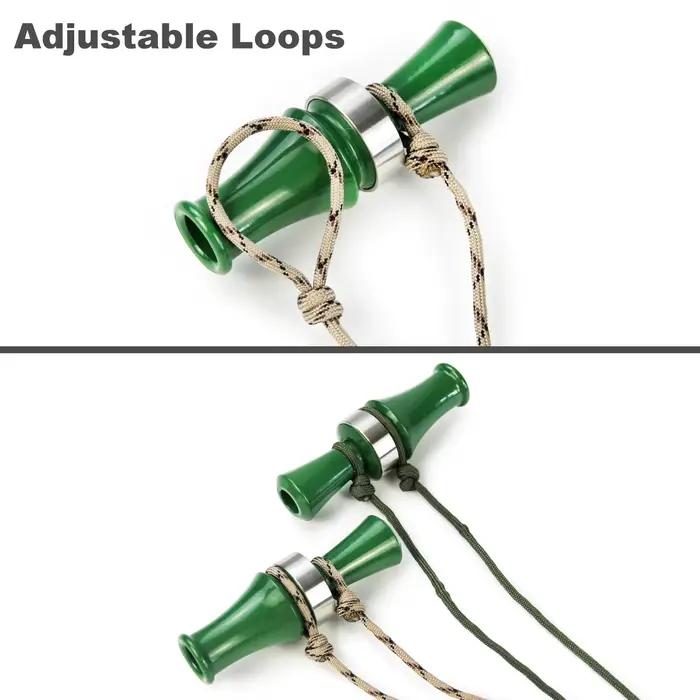 Cordon d'appel de canard réglable 12 anneaux - Lanière tressée pour sifflets - Accessoire de chasse neuf