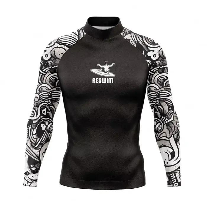 T-shirt de surf et de natation à manches longues pour homme, protection UV, collection été 2026, mai