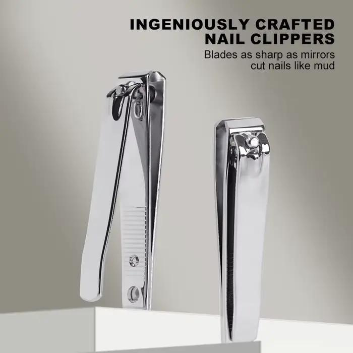 Coupe-ongles professionnel en métal, coupe-ongles avec lime à ongles, outils de manucure tranchants