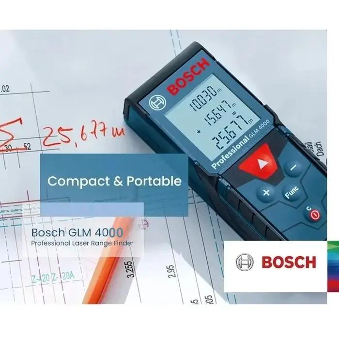 Télémètre laser Bosch GLM 4000 pour mesures précises à longue distance en bricolage et construction occasions spéciales