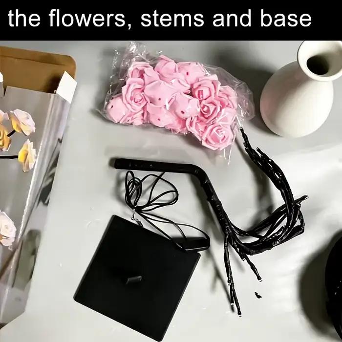 Lampe de Table LED Rose fleur arbre USB veilleuses décoration de la maison LED lampes de Table fêtes