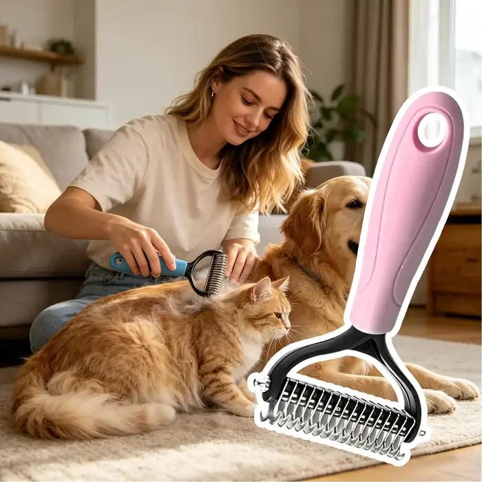 Brosse anti-poils pour chat peigne pour félin brossage facile et efficace toilettage animal de compagnie occasions spéciales
