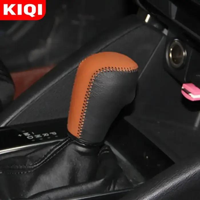 KIQI AT – couvercle de poignée de changement de vitesse en cuir, pour Mazda 3 Axela Atenza CX-5 CX-4