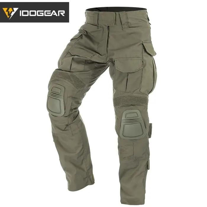 Pantalon tactique combat G3 IDOGEAR vert ranger pour hommes, chasse, activités outdoor