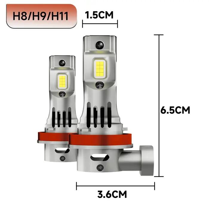 Ampoule de Sauna LED H7 H4 H11 H1 9005 HB3 HB4 9006 H8, Antibrouillard Sans Fil pour Voiture, Lampes