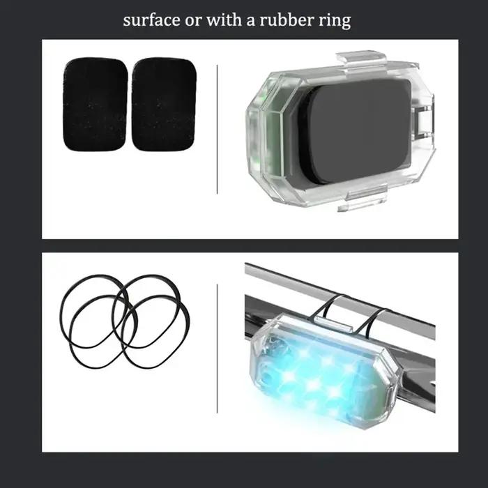 1/2/4Pc feux de moto à distance RC Drone LED Flash lumière sans fil pour RC Fix aile avion hélicoptè