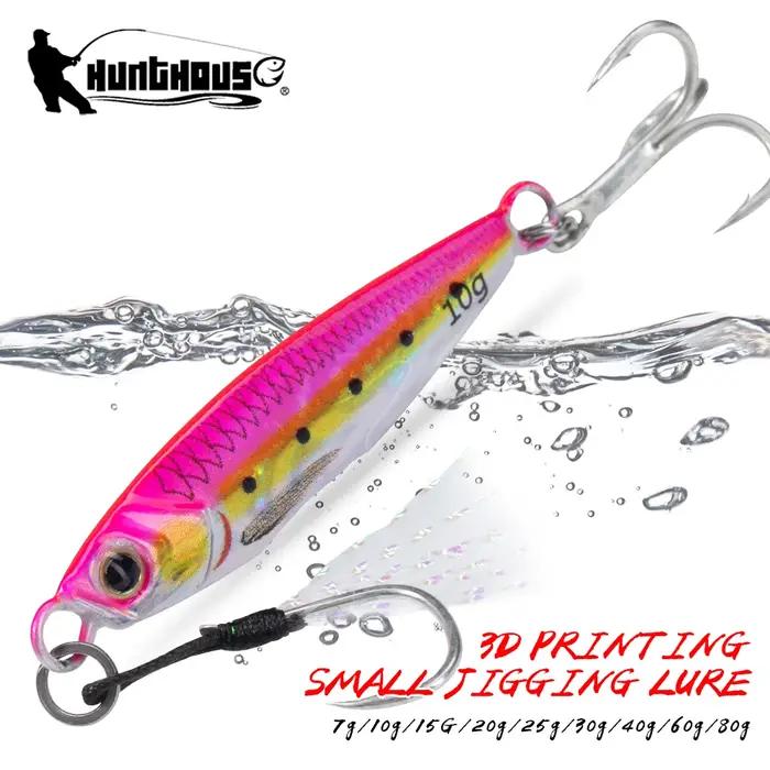 Hunthouse gabarits impression 3D leurre de pêche gabarit en métal coulant lent 7g-80g appât dur bar brochet truite matériel de poisson d'eau salée