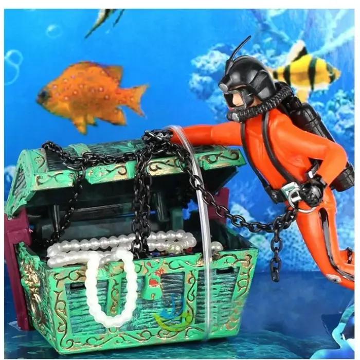 Décoration d'aquarium, trésor Frogman, aménagement paysager, trésor Pirate, décoration d'aquarium