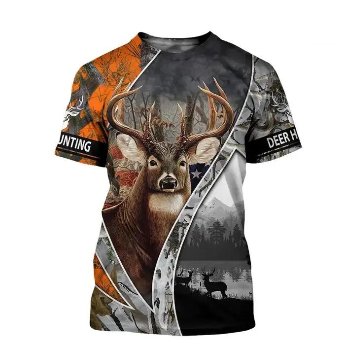 T-shirt pour homme imprimé en 3D Hunter