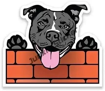 Autocollant de voiture drôle d'animaux de dessin animé chien Pit Bull
