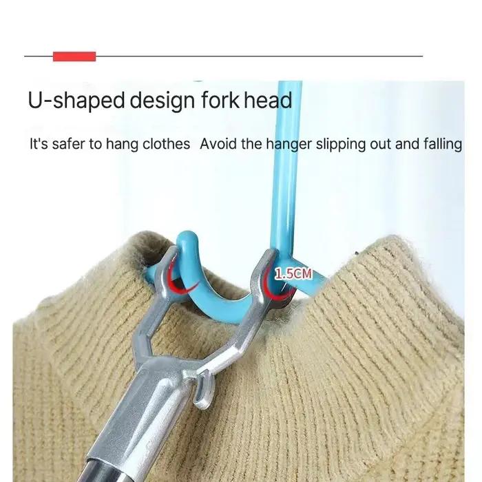 Tige de séchage de vêtements télescopique multifonctionnelle