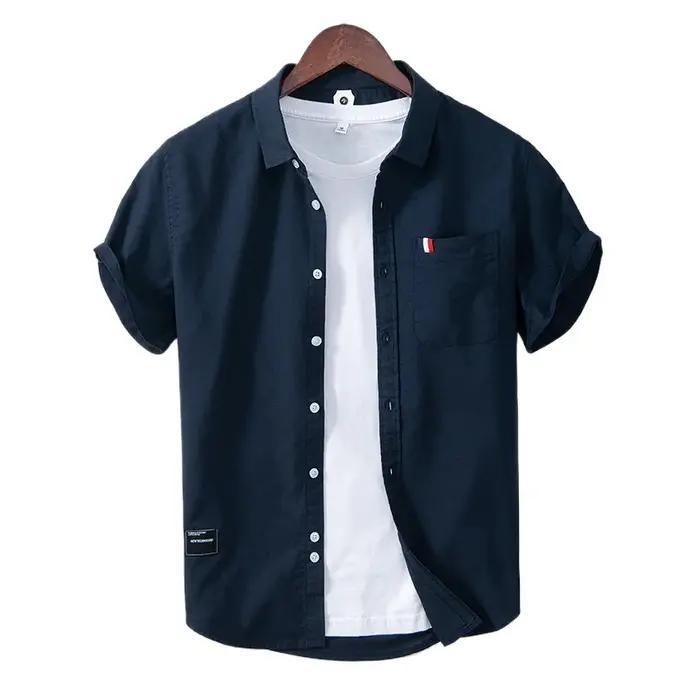 Chemise en pur coton pour hommes, chemise d'affaires confortable, slim, de style britannique, pour j