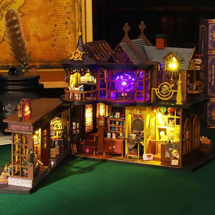 Coin de livre de maison au trésor magique miniature DIY - Puzzle 3D fabriqué à la main