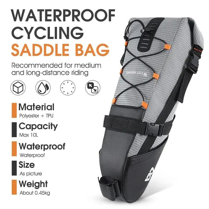 WEST BIKING – sac de selle de vélo pliable sous le siège