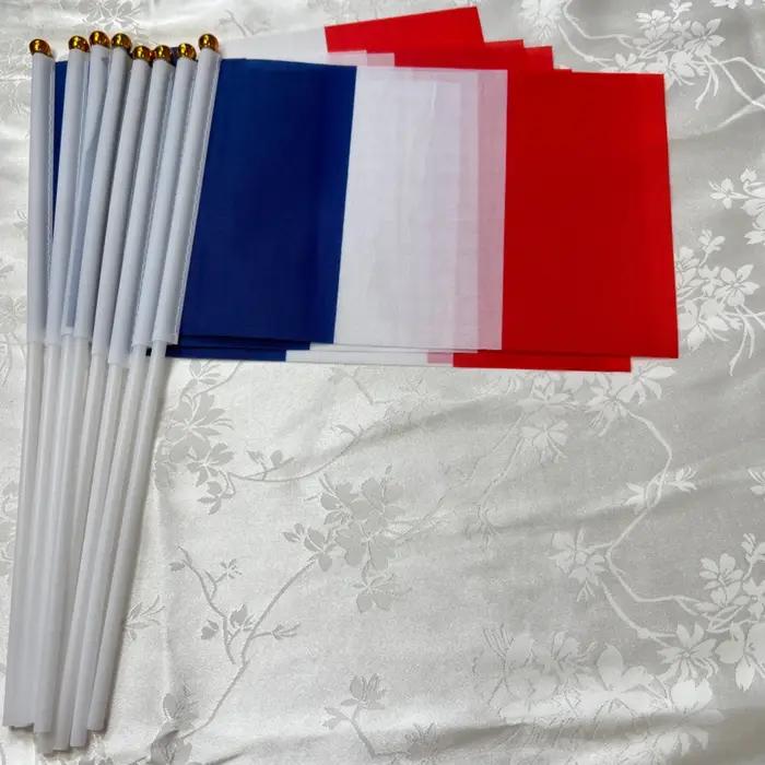 Drapeau à main de la France 14 x 21 cm