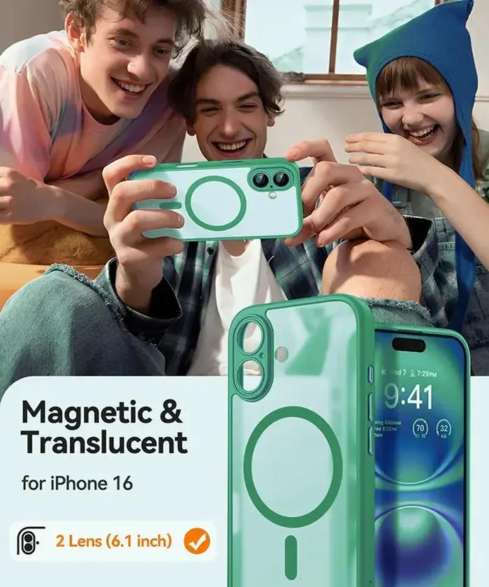 Coque Magsafe choc iPhone 16 à 13 - Protection antichoc avec charge magnétique et finition mate