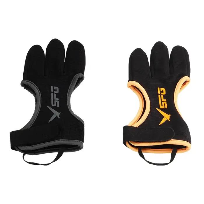 Gant de tir à l'arc 3 doigts SPG renforcé pour arc traditionnel et recurve - Protection optimale