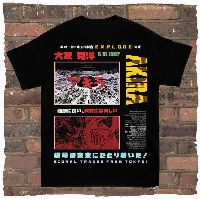 T-shirt Akira Good for Health pour hommes et femmes, surdimensionné, style Y2K, vintage, avec motif anime, streetwear, hip hop, Harajuku, vêtements pour femmes et hommes