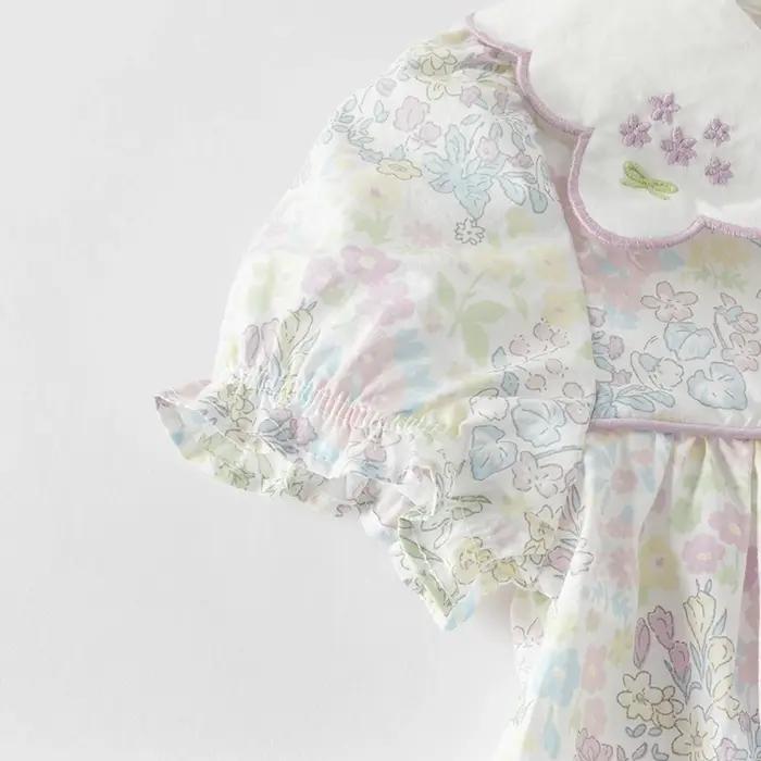 Dave Bella filles bébé robe été mode décontracté doux mignon imprimé enfants coton mince princesse r