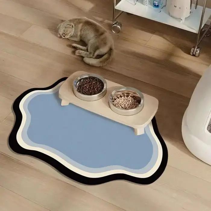 Tapis d'alimentation en terre de diatomée pour animaux de compagnie