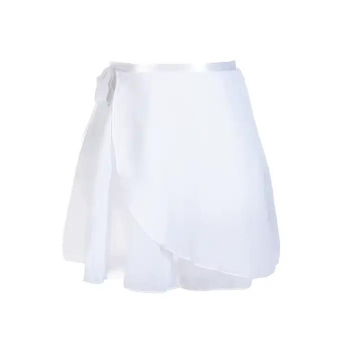 Adulte mousseline de soie ballet tutu danse jupe femmes filles gymnastique jupe portefeuille formati