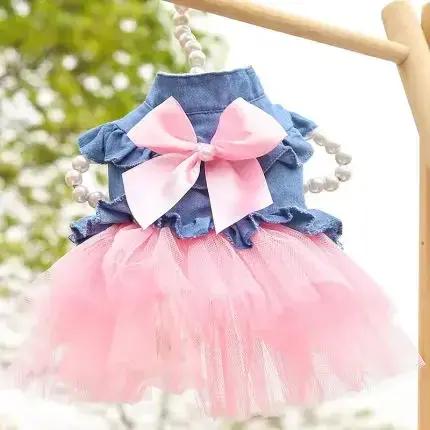 Robe en jean pour petits chiens