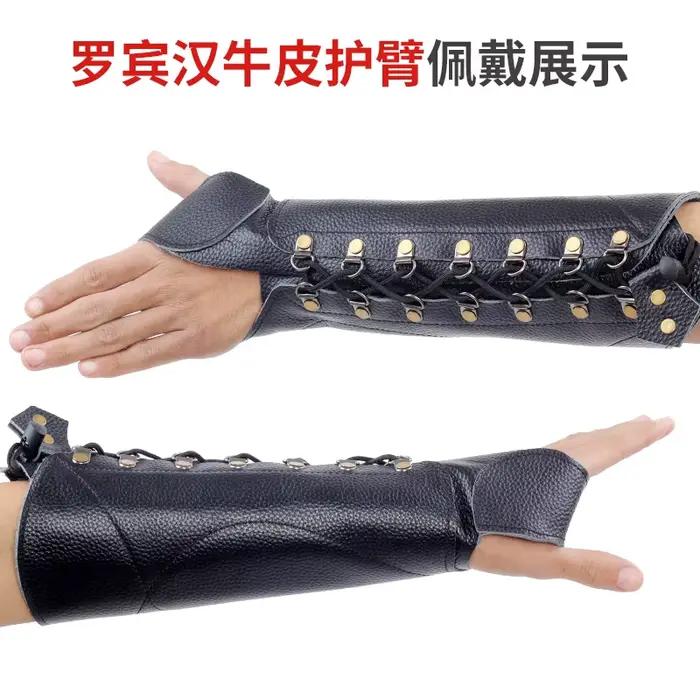 Protecteur de bras en cuir réglable pour arc et flèche unisexe sécurité chasse tir à l arc confort sécurité protection cuir premium