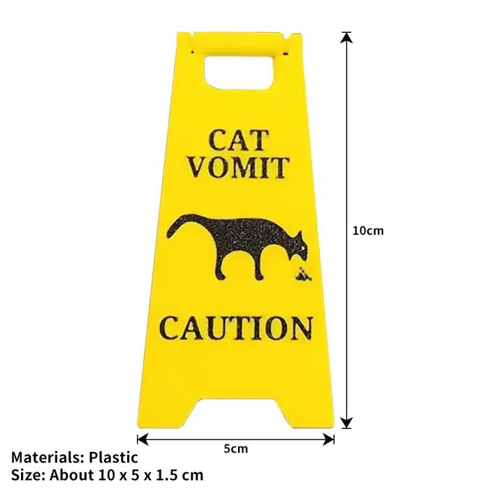 Nouveau signe drôle de vomir de chat cadeau jaune vif signe de vomissement de chien signes de cour