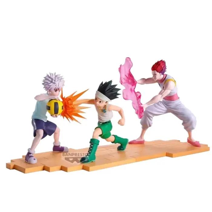 En stock, figurine d'action originale Bandai Banpresto Anime HUNTER×HUNTER Hisoka Killua Gon