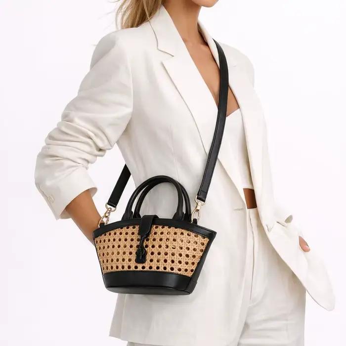 Sac à langer de luxe tendance pour femme, sac à bandoulière élégant en cuir grande capacité, style c