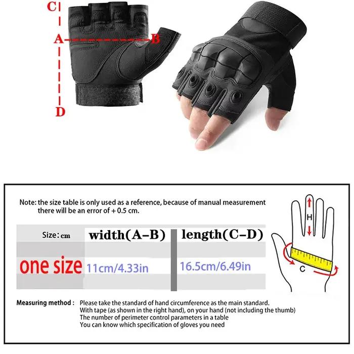 Gants tactiques mi-mains pour hommes - Idéals chasse, tir, airsoft, cyclisme et sports outdoor