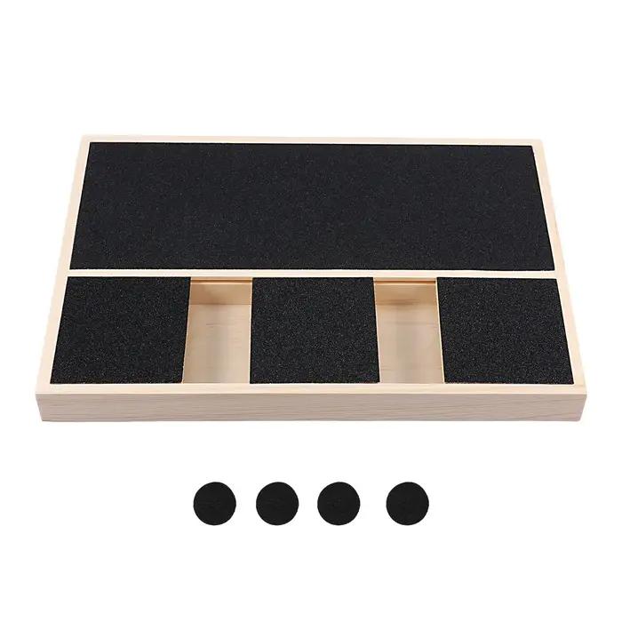 Planche à gratter pour ongles de chien avec boîte de friandises intégrée, tampon de meulage pour chiots en bois, lime à ongles pour chien, planche à papier de verre pour chiens de petite et moyenne taille occasions spéciales
