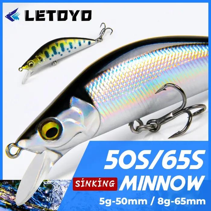 LETOYO 5g 50mm 8g 60mm 1.5-2.5m profondeur coulant méné leurre de pêche artificiel appâts durs maniv