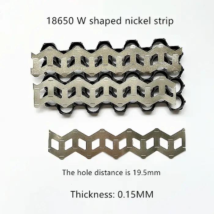 Plaque de connexion de batterie au lithium, plaque de dégradsoudée à 18650, bande d'acier nickelée s