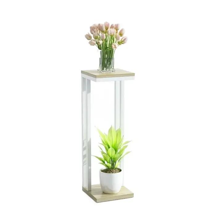 Support de plante moderne Simple, support de sol en fer pour fleurs, Structure à Double couche, supp