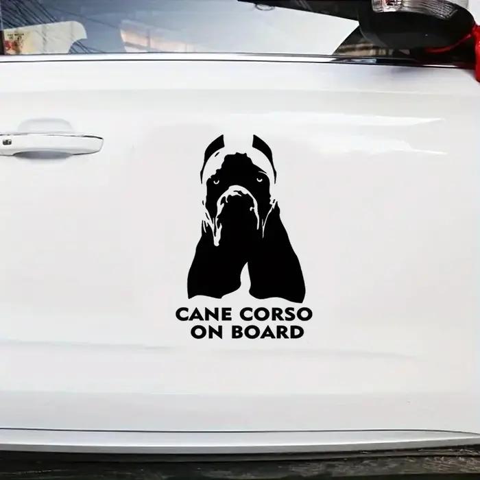 Autocollants en vinyle Cane Corso pour voiture moto ordinateur portable fenêtre mur tasse guitare et scooter vert armée expression de passion pour les chiens design moderne durable et résistant aux intempéries