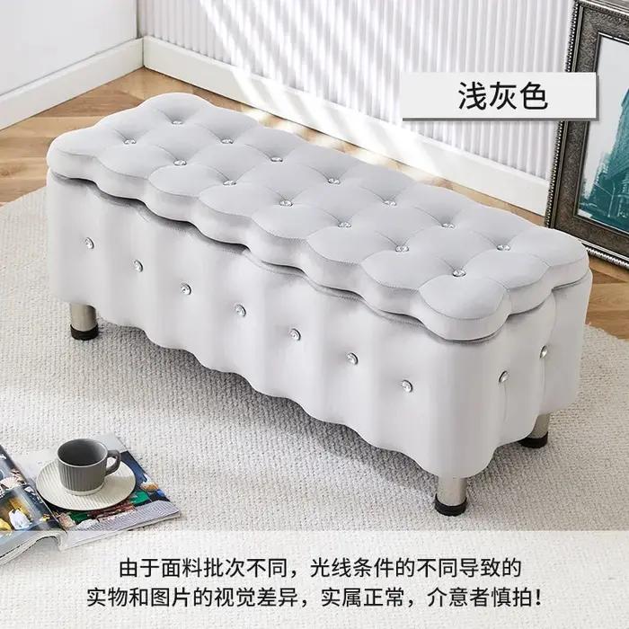 Tabouret de canapé en daim européen, style rétro chic pour maison ou boutique de vêtements, idéal pour entrée, tabouret de chaussures et décoration multifonctionnelle