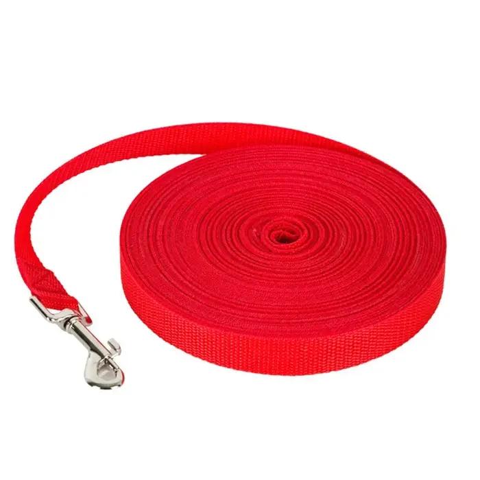 Laisse d'entraînement en nylon pour chiens de toutes tailles et saisons longues et solides pour promenades et randonnées en toute sécurité