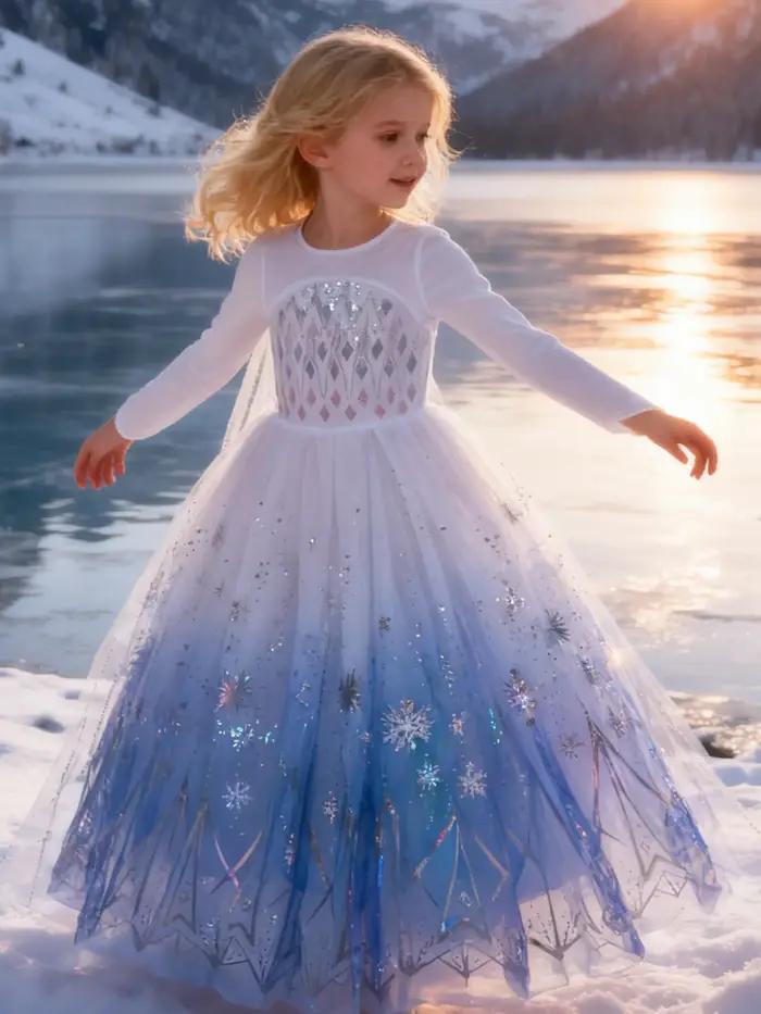 Elsa Anna enfant princesse filles robe Rapunzal enfants Cosplay Halloween robes enfants Costume robe
