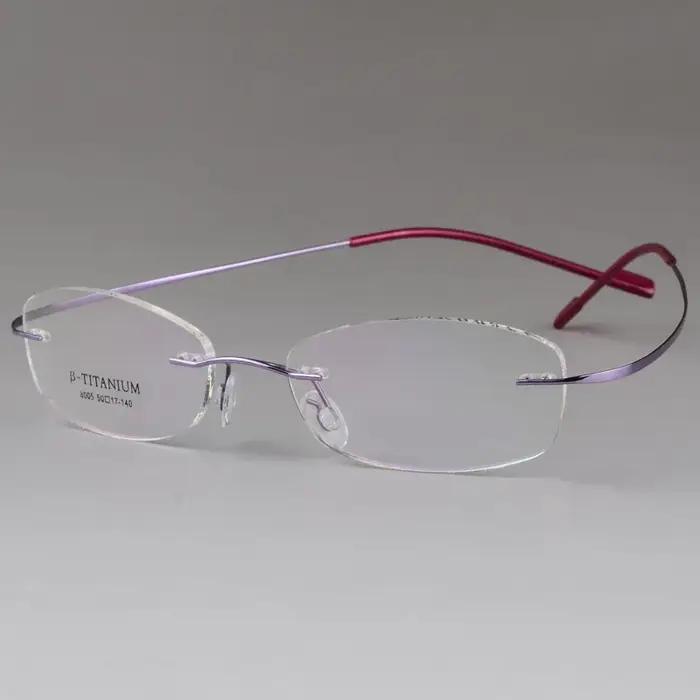 BCLEAR-Lunettes sans monture en titane pur unisexe, monture optique sans monture, lunettes à mémoire