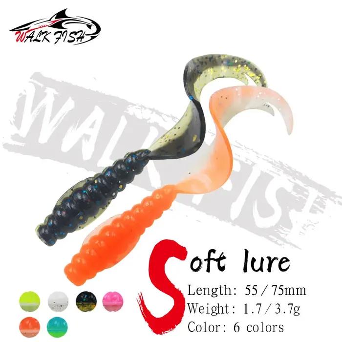 ObPK FISH-Leurres de pêche souples en forme de ver, appâts de basse, bonne action, natation, haute q