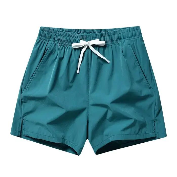 Shorts de course pour hommes en polyester solides et respirants pour activités de plein air et entraînement fitness