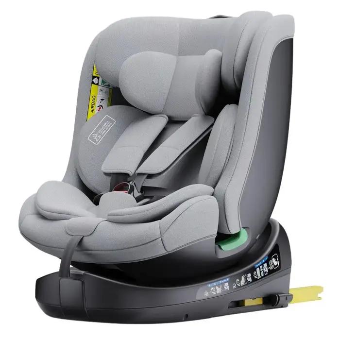 Siege Auto ISOFIX Reglable Rotation 360 Gris Foncé Ou Vert Armee Pour Enfants De 0 A 12 Ans Confort Securite Travail De Maison Offrir